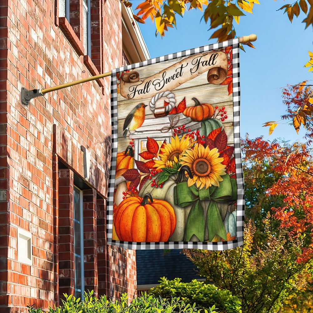 Fall Flag Fall Sweet Fall Pumpkin Sunflower DDH2865F