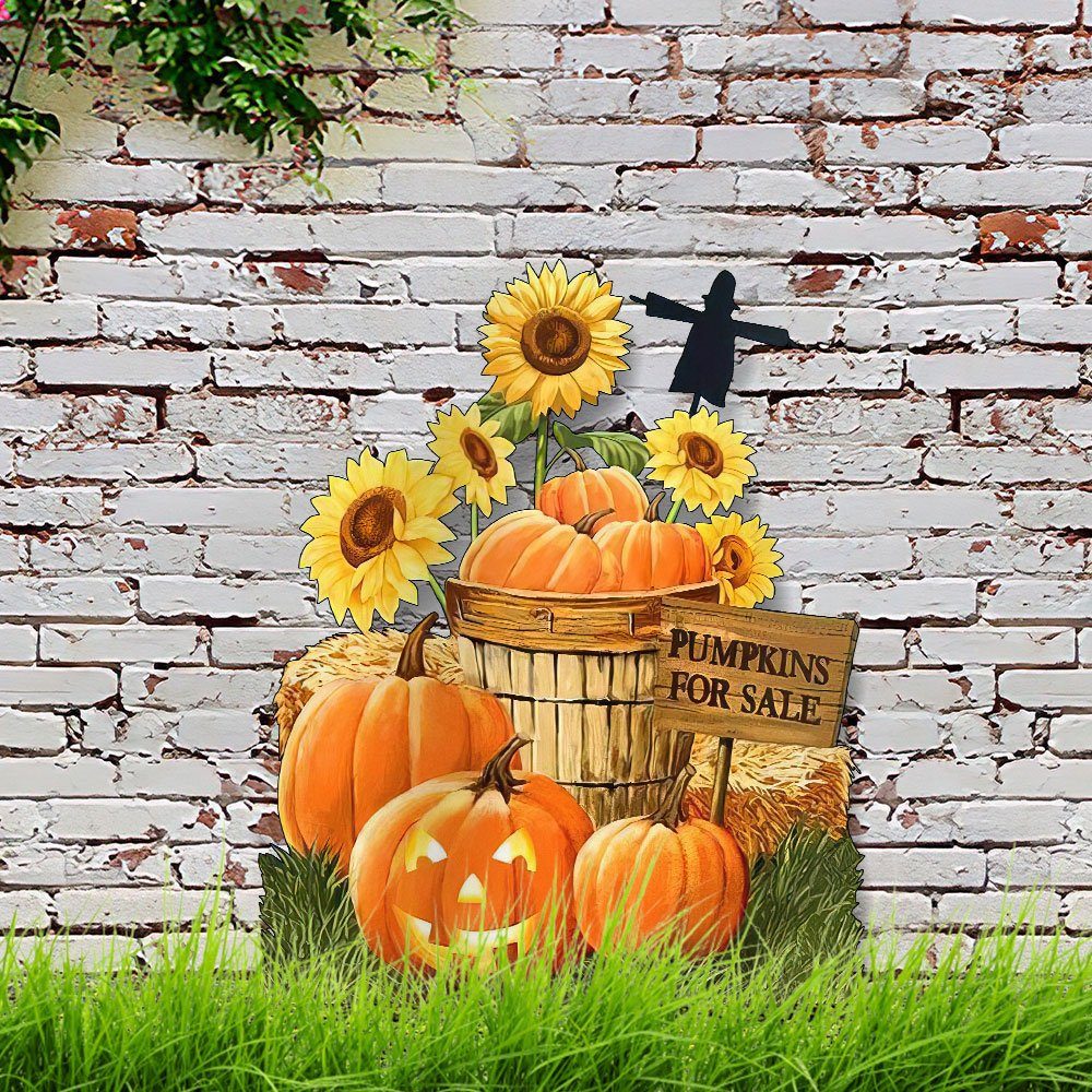 Fall Pumpkins Garden Metal Sign TRN1147MS