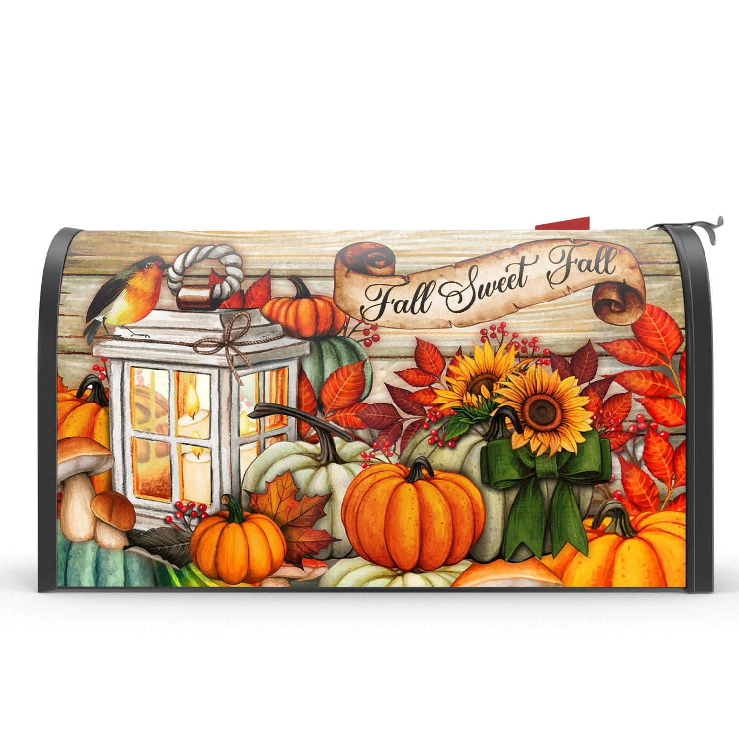 Fall Sweet Fall Pumpkin Sunflower Mailbox Cover Magnetic BNN597MB