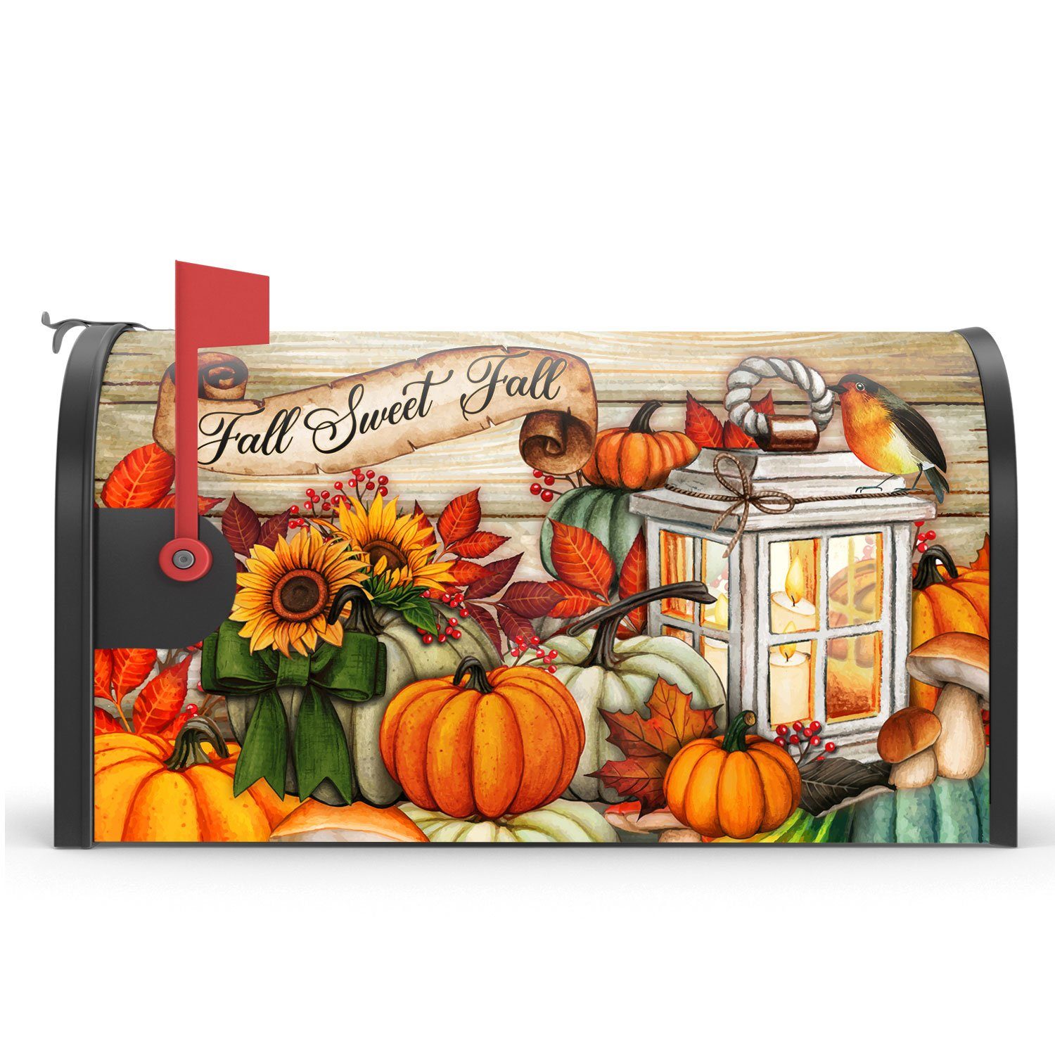 Fall Sweet Fall Pumpkin Sunflower Mailbox Cover Magnetic BNN597MB