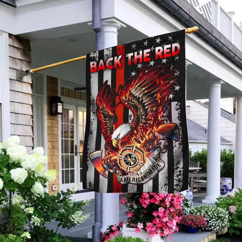 Firefighter - Back The Red Flag