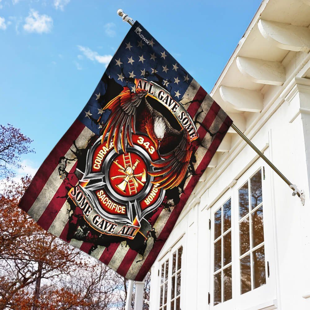 Firefighter 343 Never Forget Flag Firefighter 343 Never Forget Flag