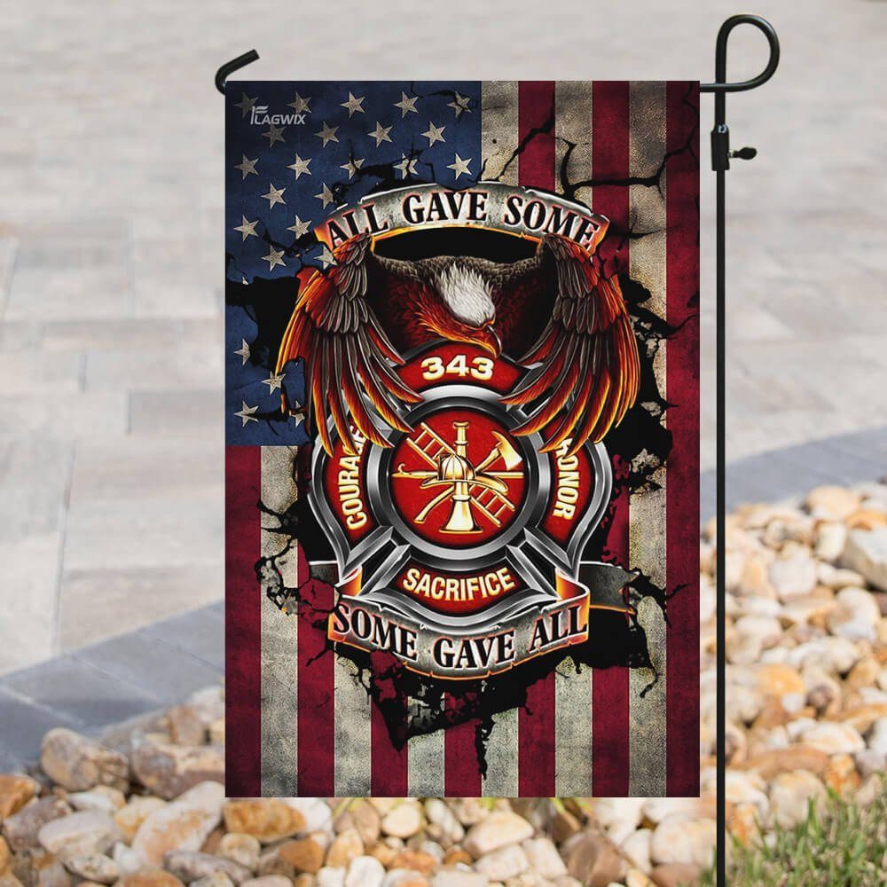 Firefighter 343 Never Forget Flag Firefighter 343 Never Forget Flag