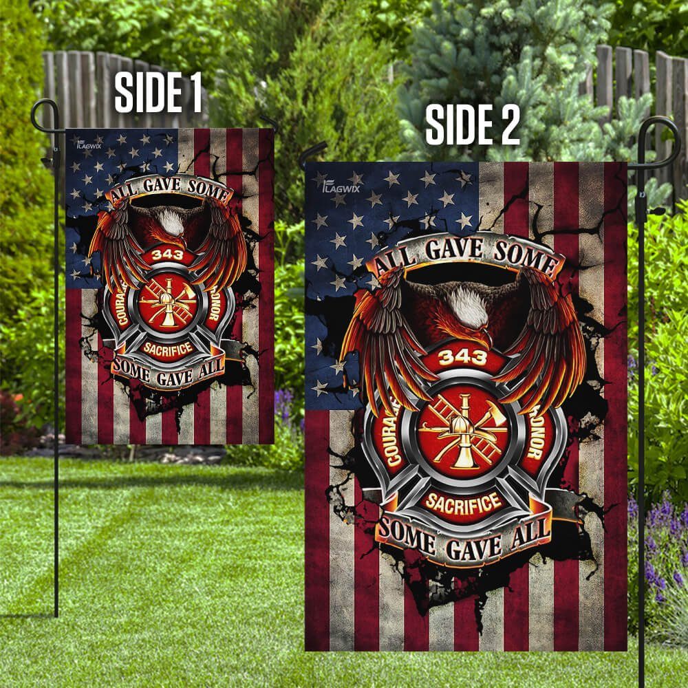 Firefighter 343 Never Forget Flag Firefighter 343 Never Forget Flag