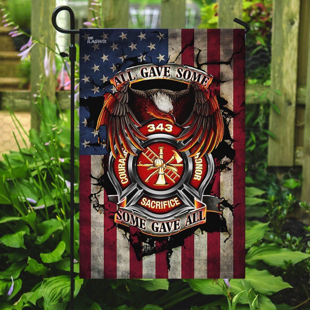 Firefighter 343 Never Forget Flag Firefighter 343 Never Forget Flag