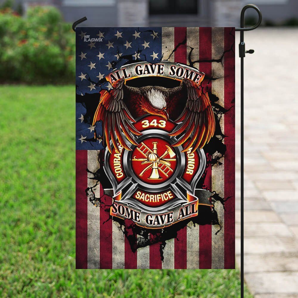 Firefighter 343 Never Forget Flag Firefighter 343 Never Forget Flag