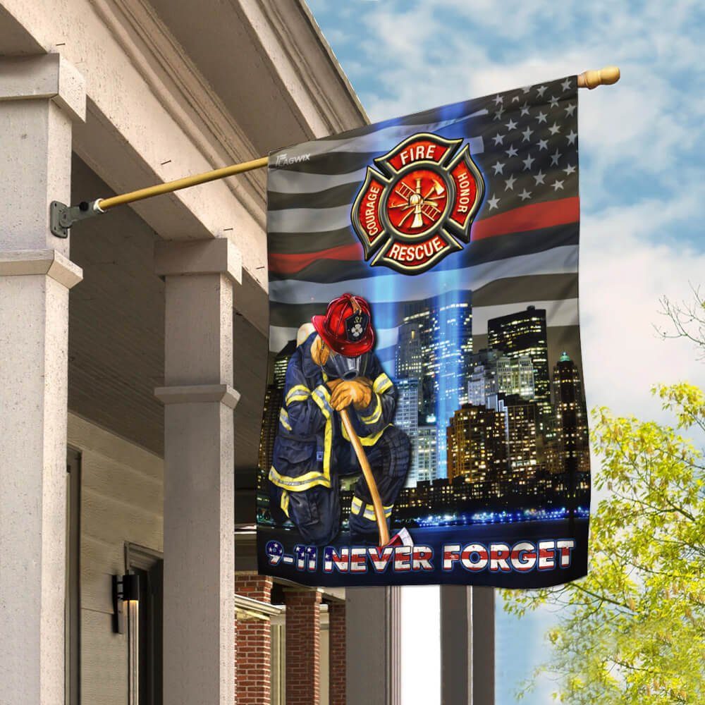 Firefighter 9-11 Never Forget Patriot Day Flag – Flagwix