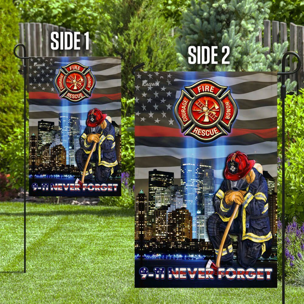 Firefighter 9-11 Never Forget Patriot Day Flag – Flagwix