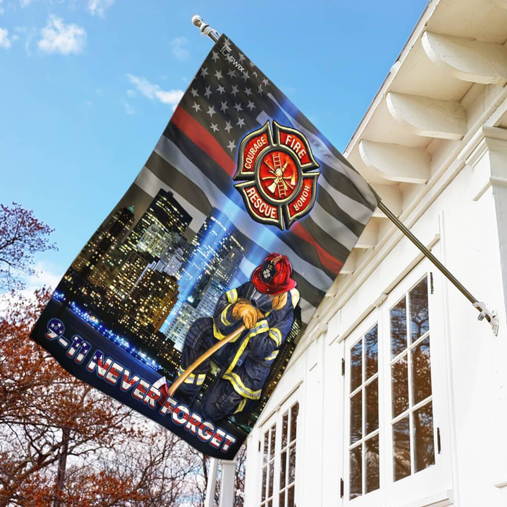 Firefighter 9-11 Never Forget Patriot Day Flag – Flagwix