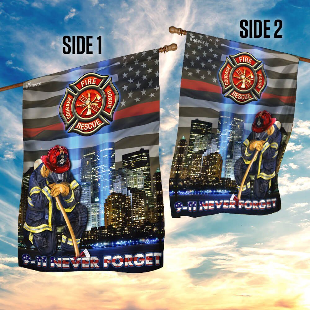Firefighter 9-11 Never Forget Patriot Day Flag – Flagwix