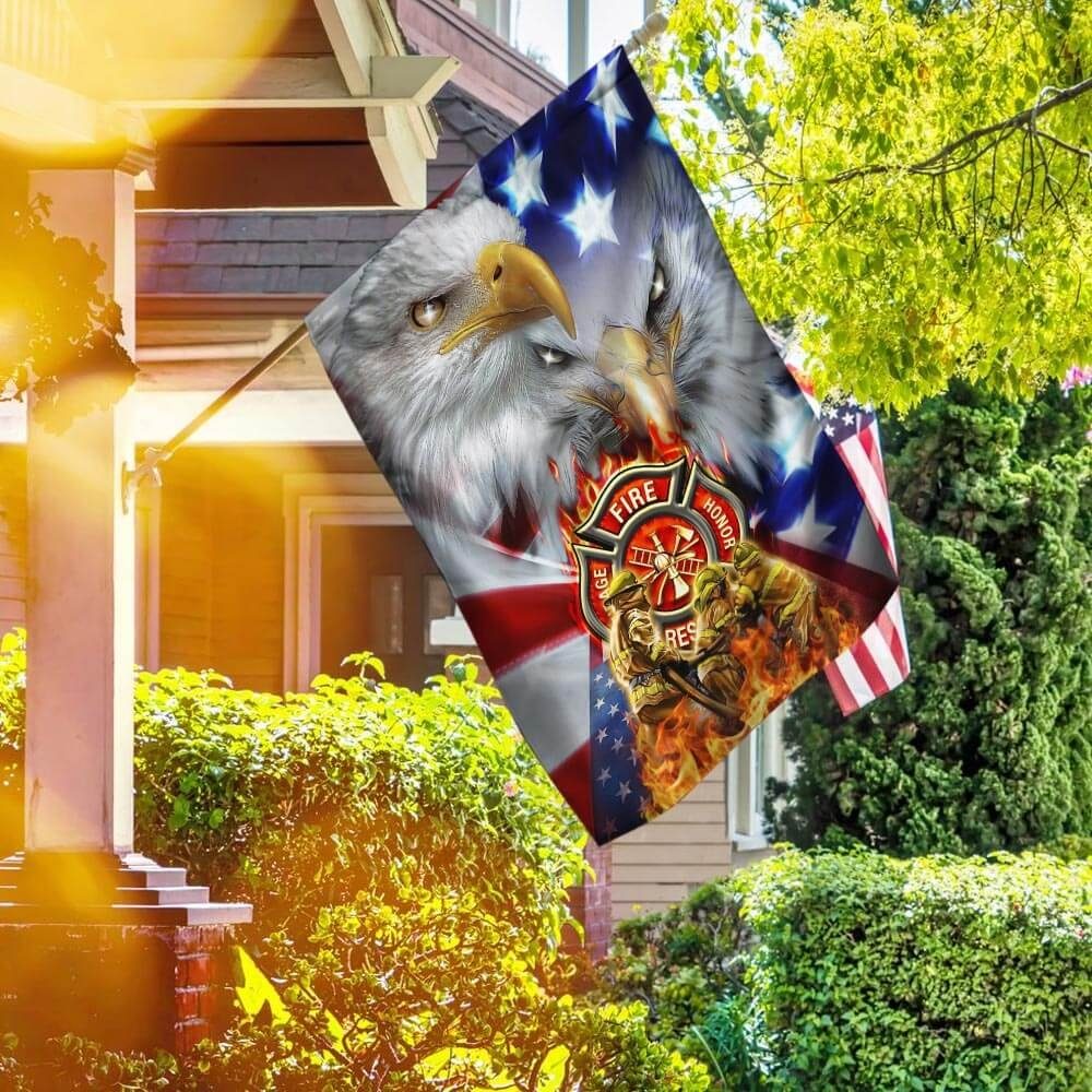 Firefighter American Eagle Flag