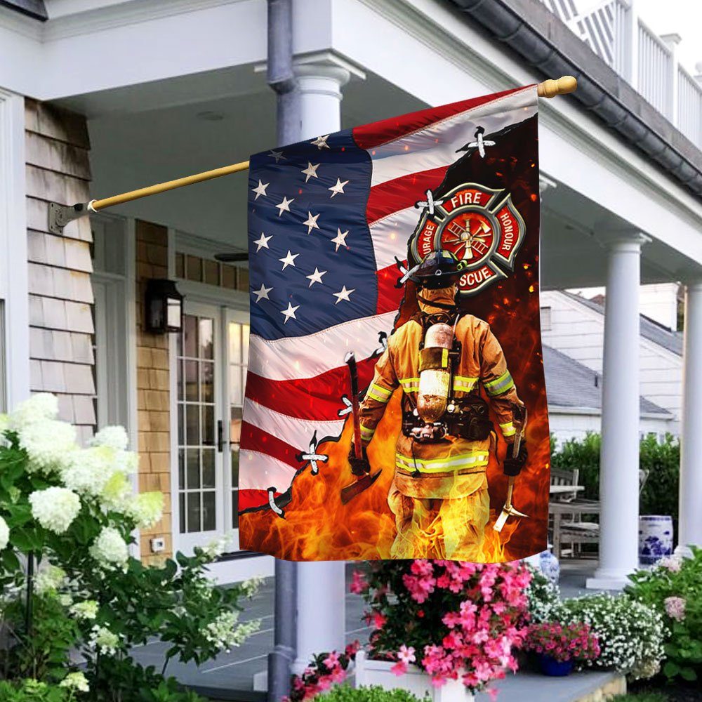 Firefighter American Flag LHA1908F