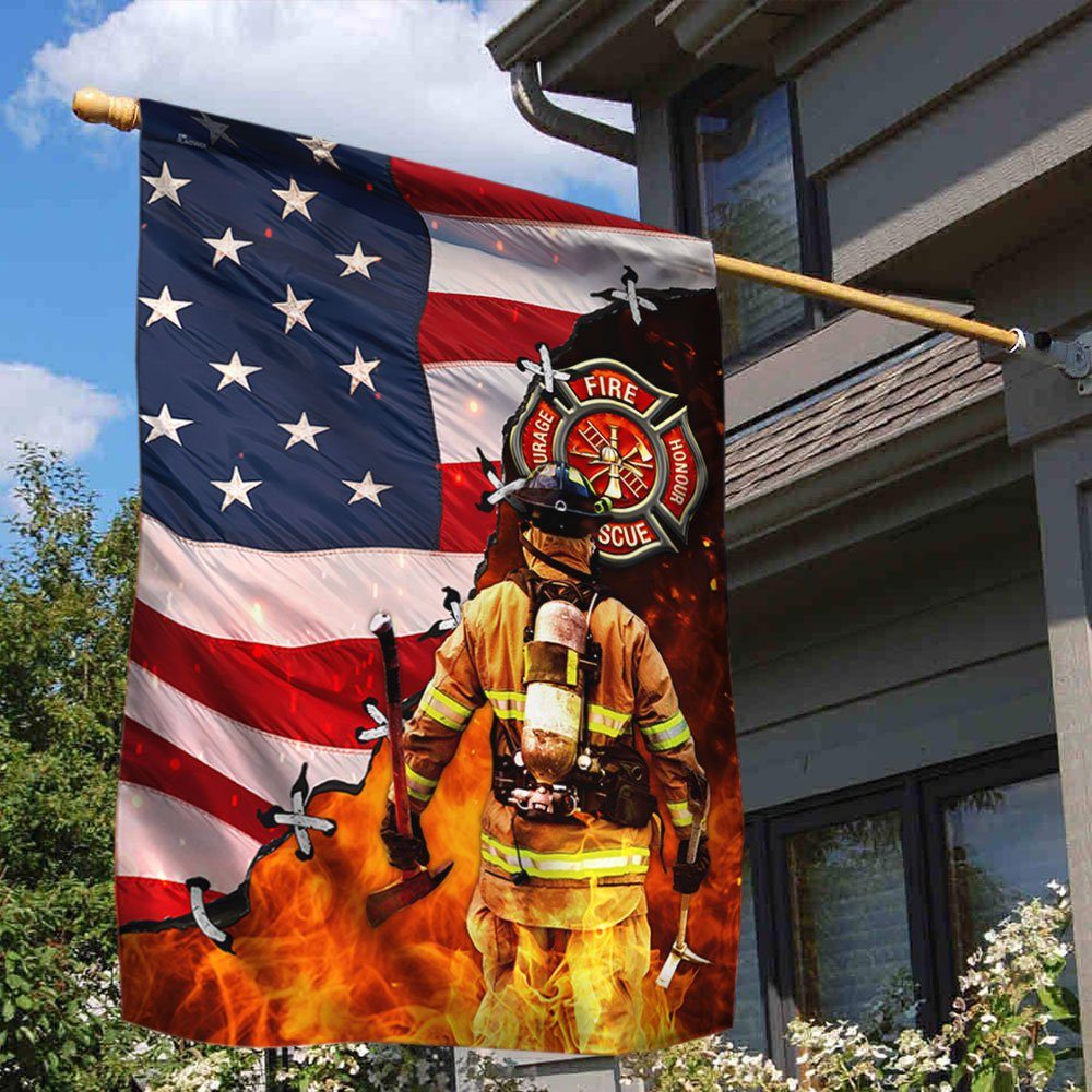 Firefighter American Flag LHA1908F