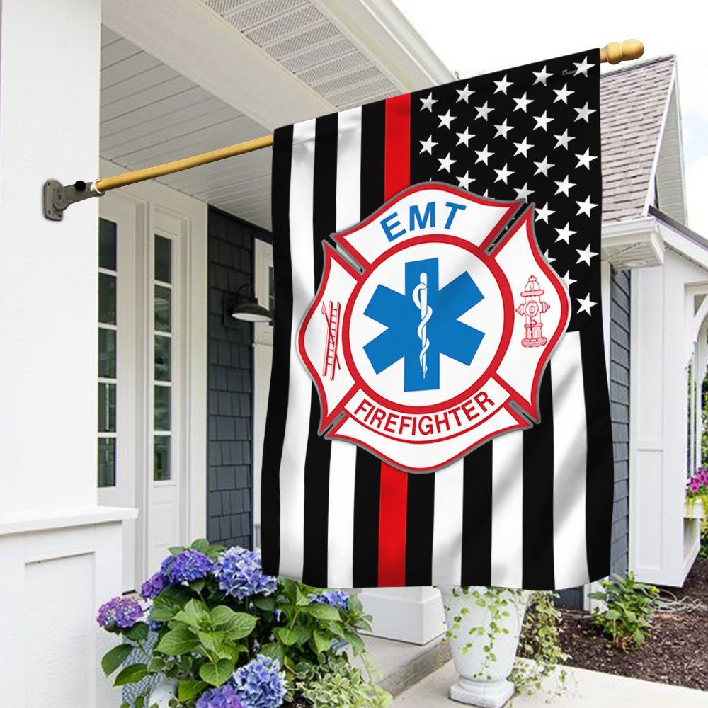 Firefighter EMT US Flag TQN13F Firefighter EMT US Flag TQN13F