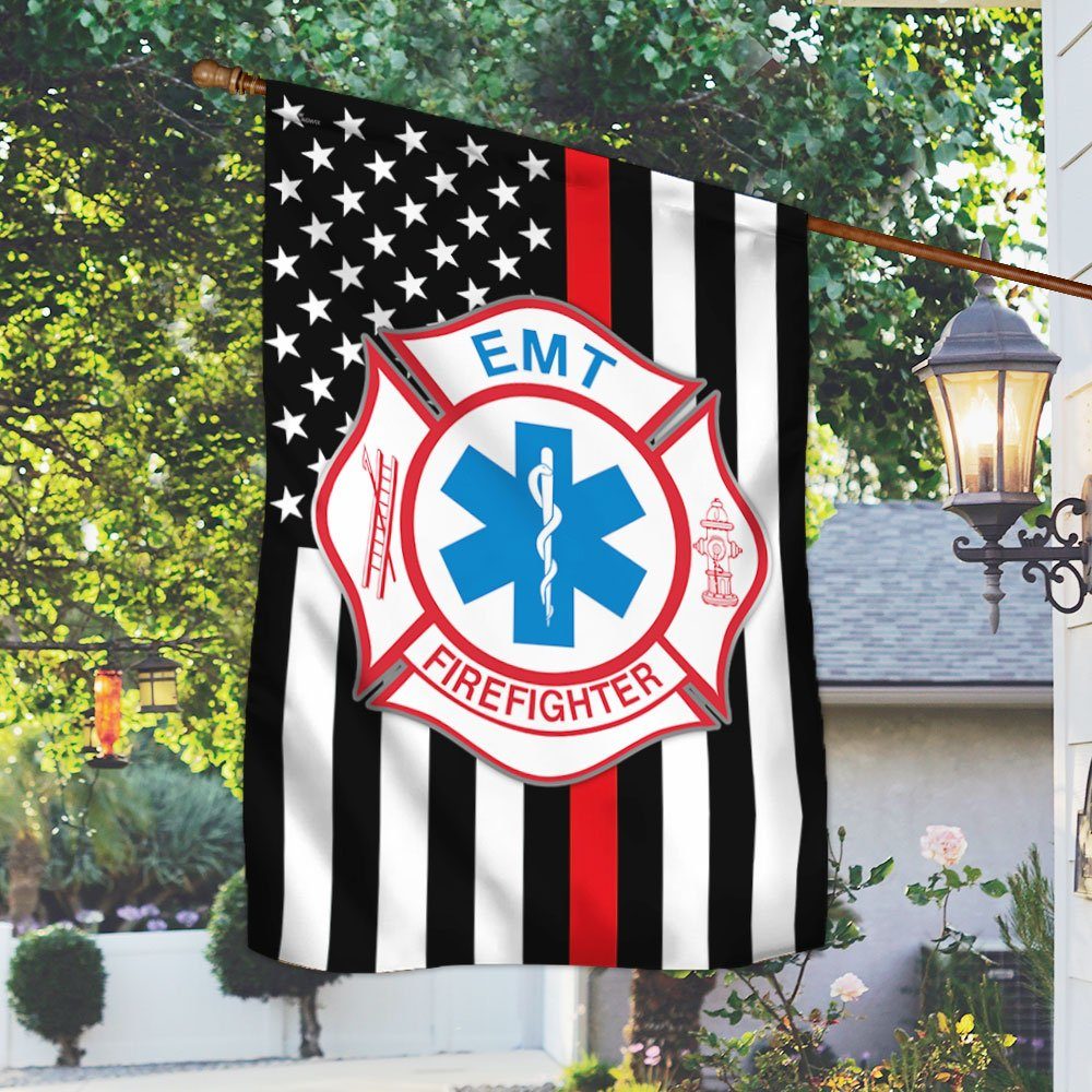 Firefighter EMT US Flag TQN13F Firefighter EMT US Flag TQN13F