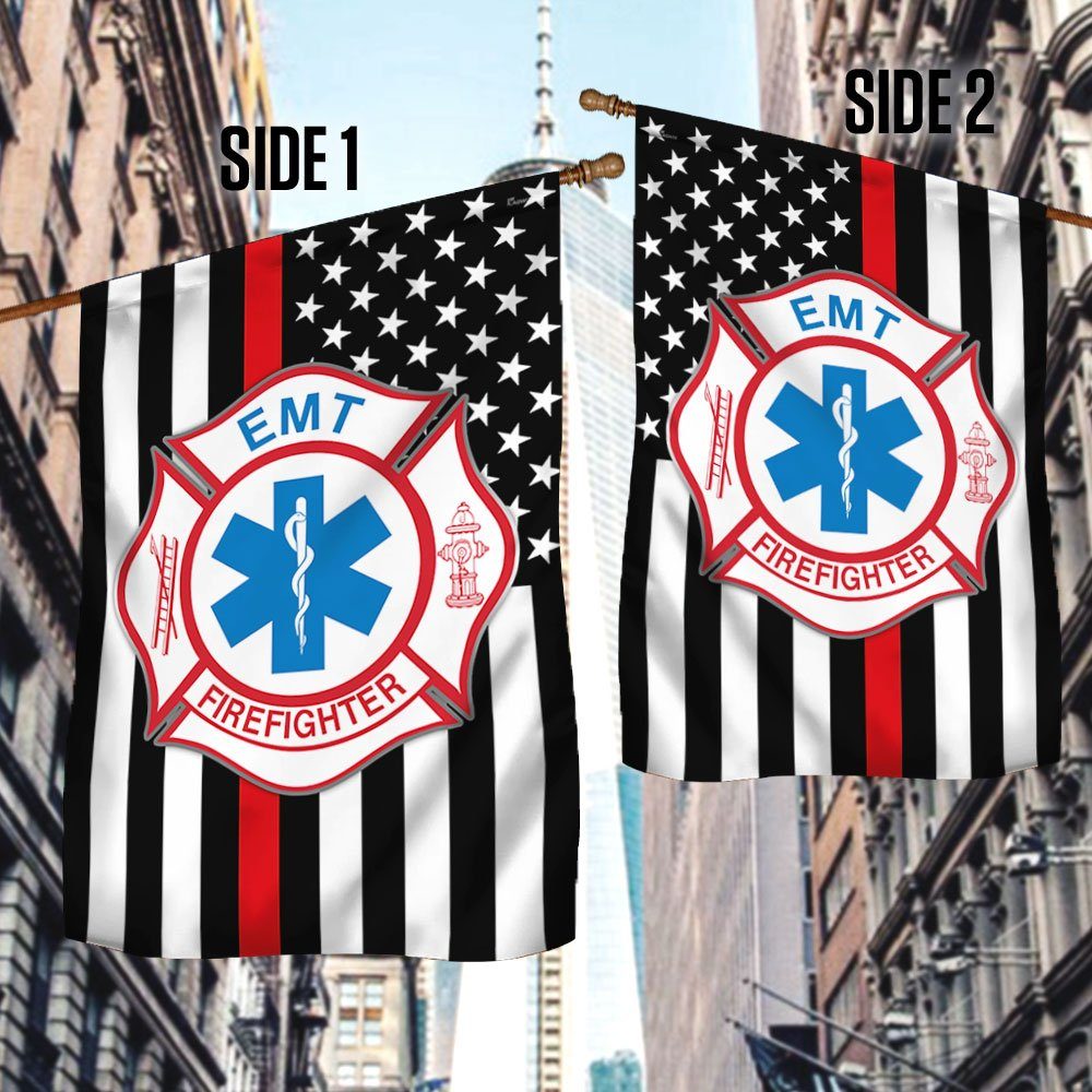 Firefighter EMT US Flag TQN13F Firefighter EMT US Flag TQN13F
