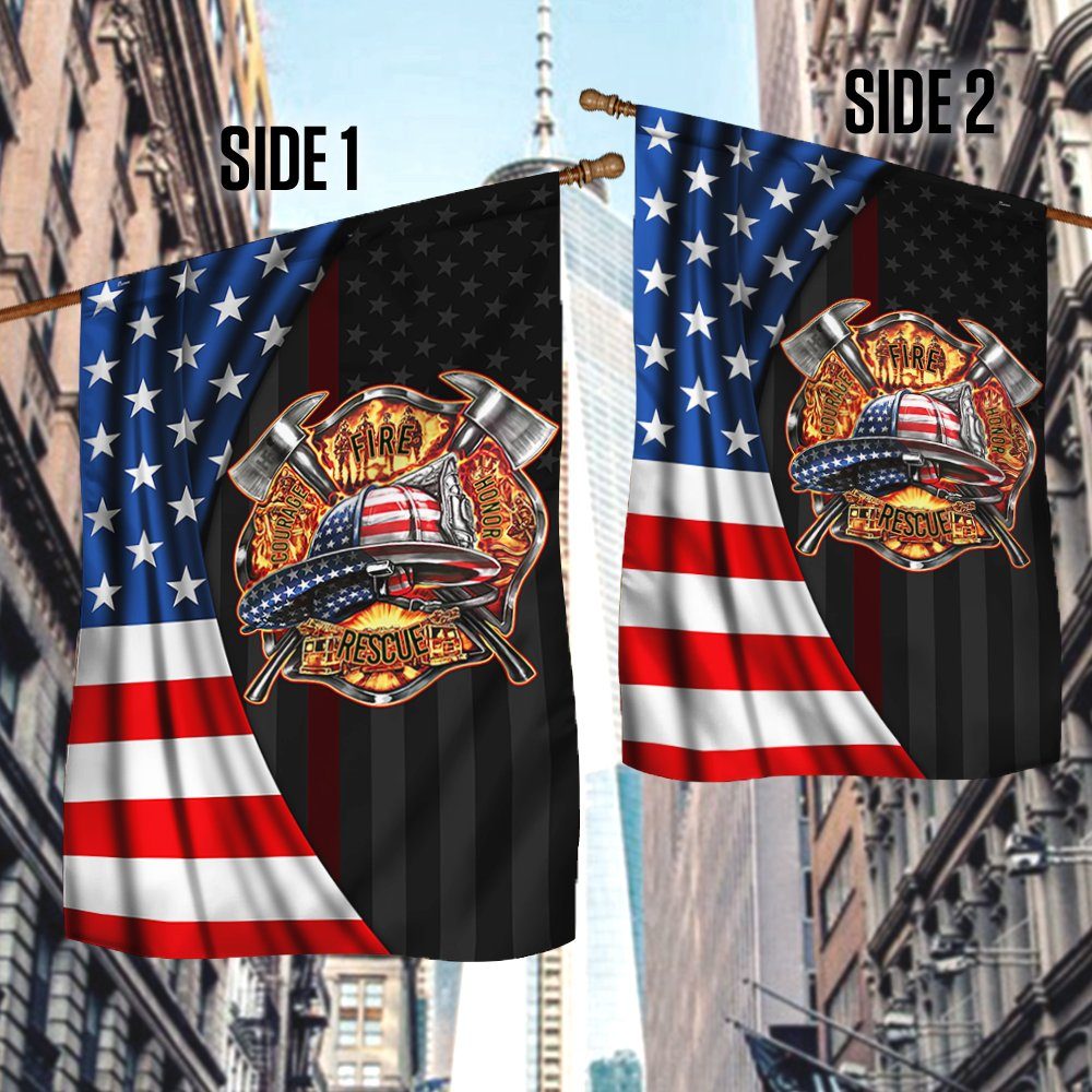 Firefighter Flag Honor Rescue Courage ANT239F