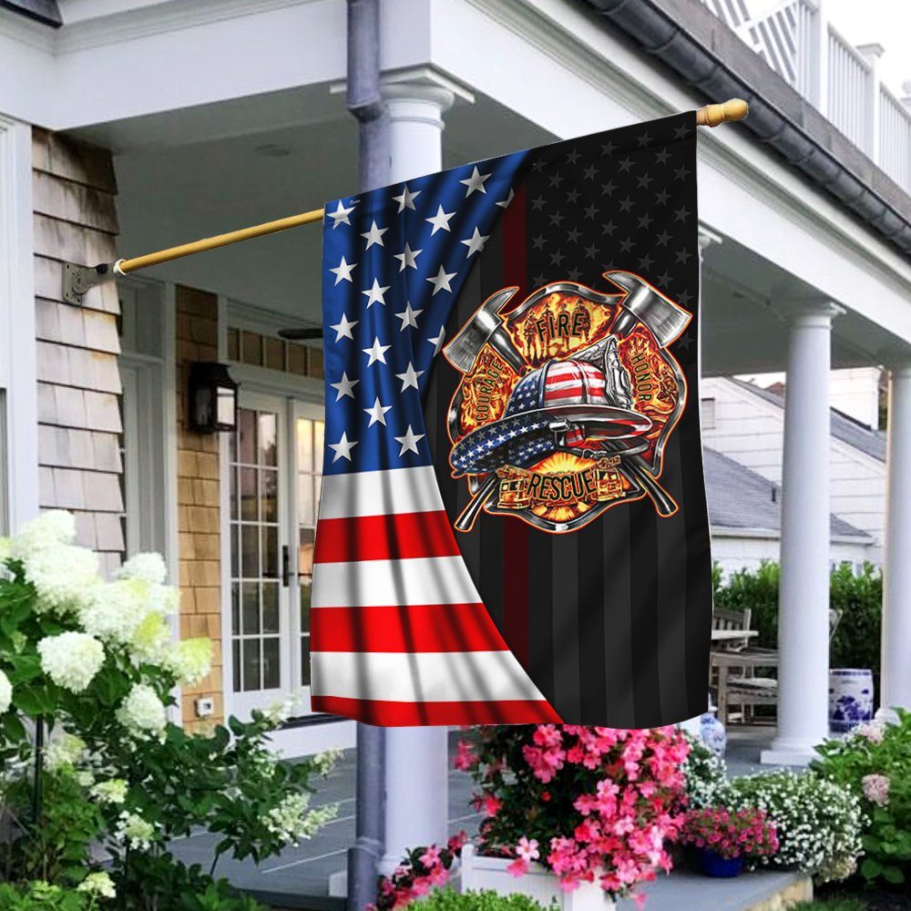 Firefighter Flag Honor Rescue Courage ANT239F