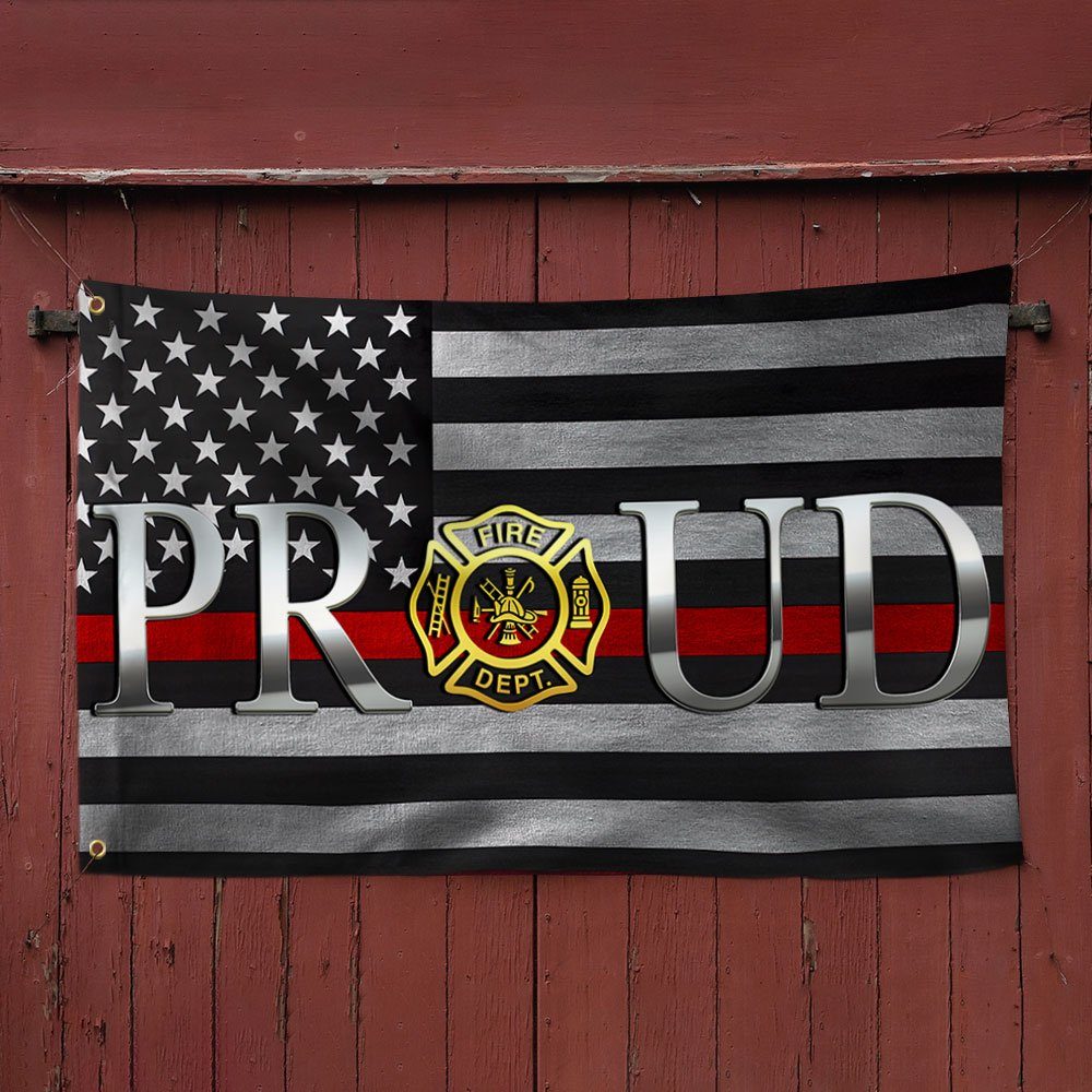Firefighter Grommet Flag Fire Dept. The Thin Red Line Flag LNT259GF