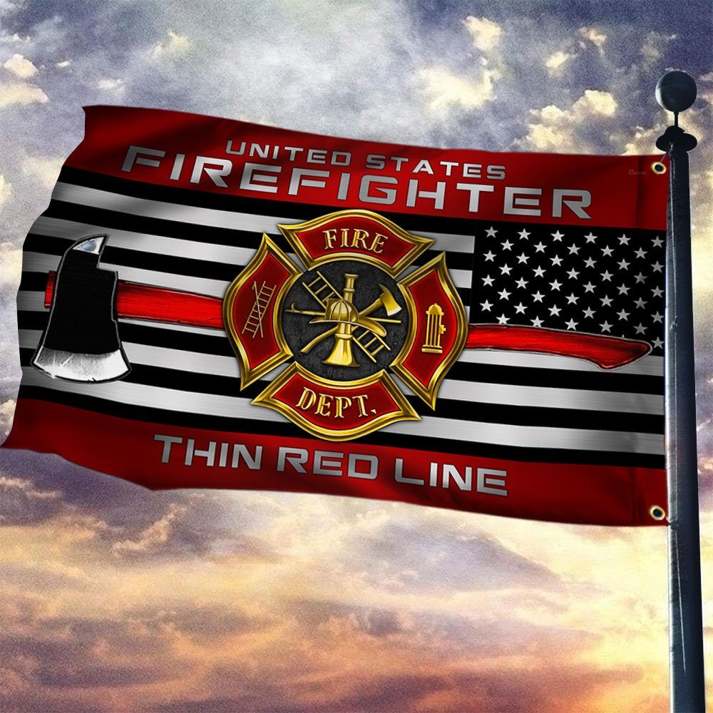 Firefighter Grommet Flag Fire Dept LNT177GF