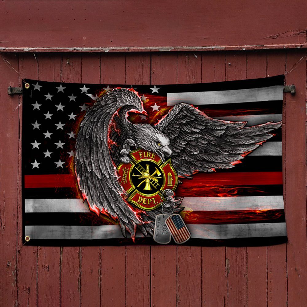 Firefighter Grommet Flag The Thin Red Line Grommet Flag Storm LNT148GF ...