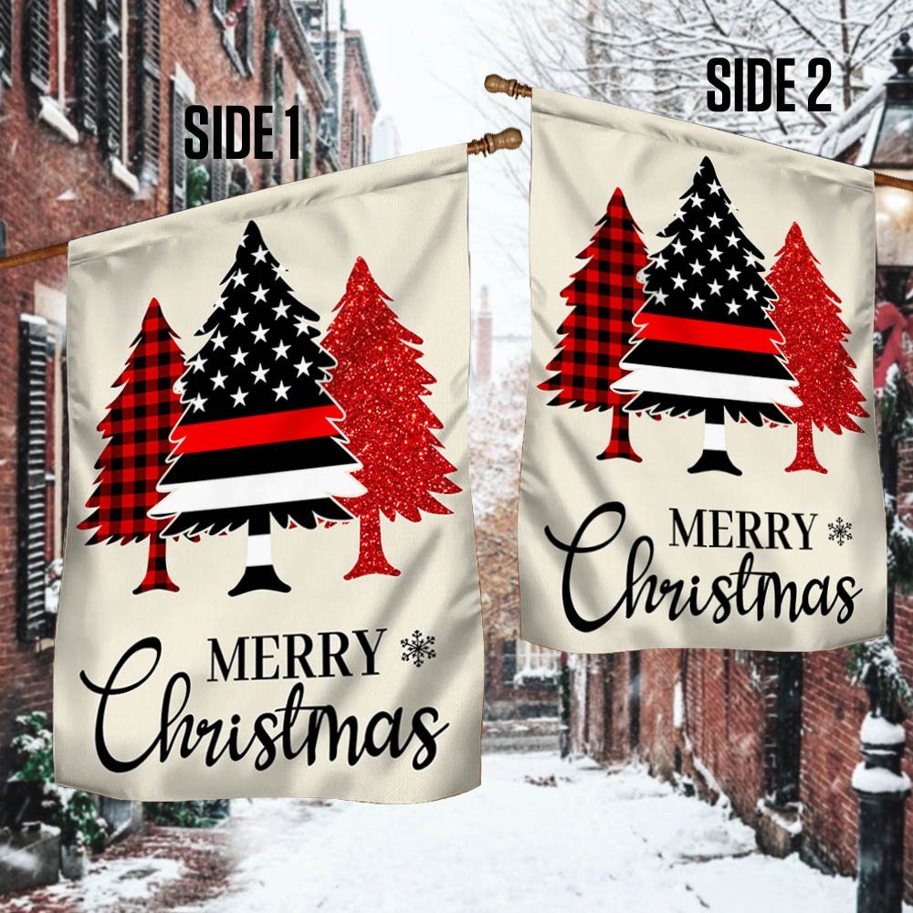 Firefighter Merry Christmas Flag TQN624F