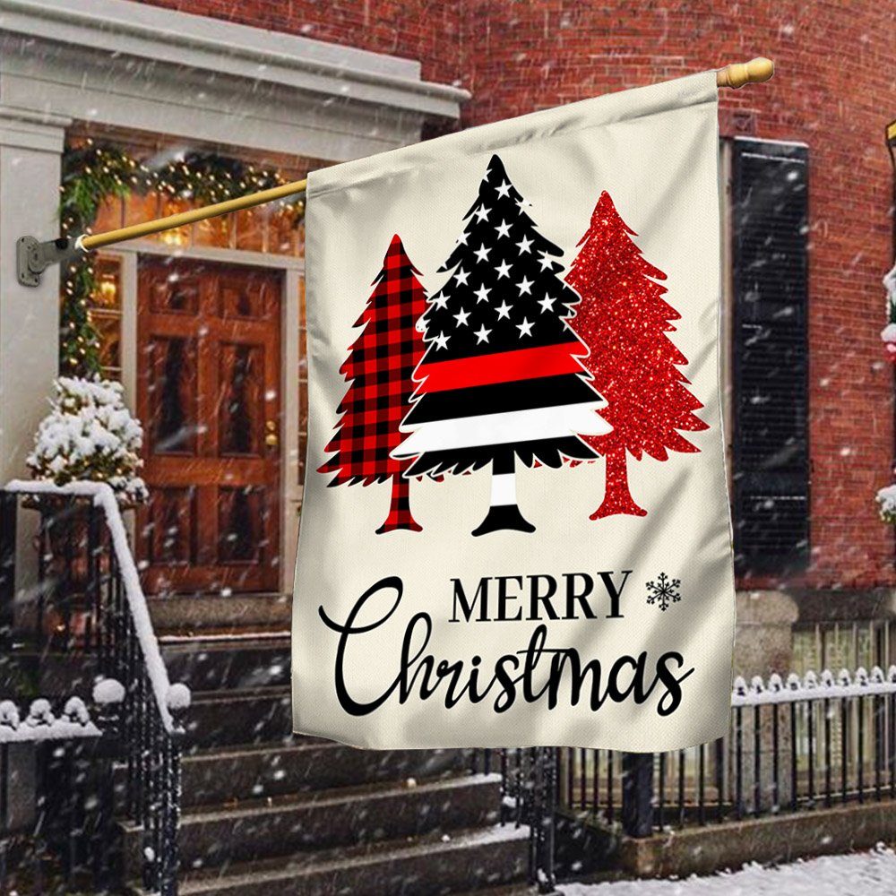 Firefighter Merry Christmas Flag TQN624F