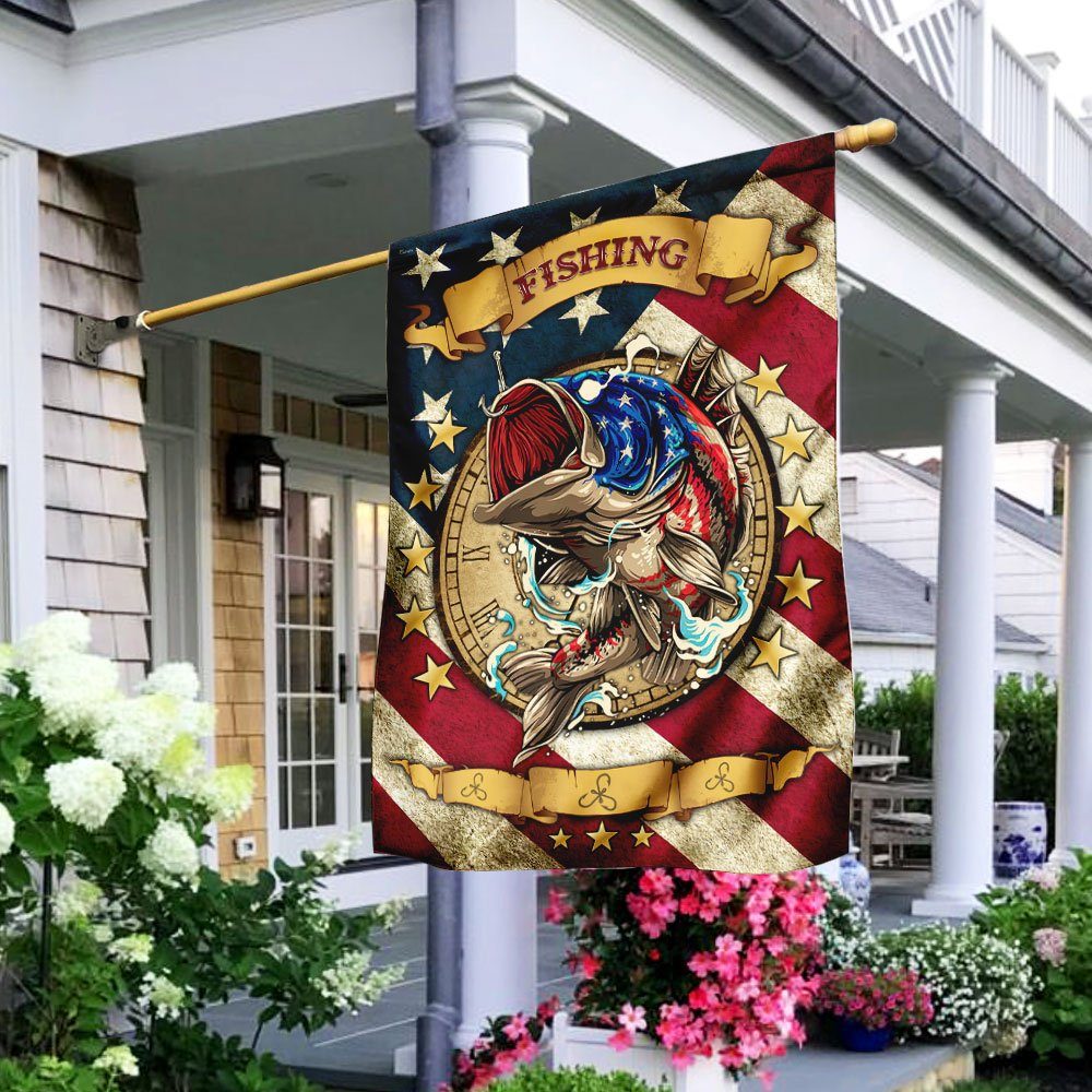 Fishing American U.S. Flag