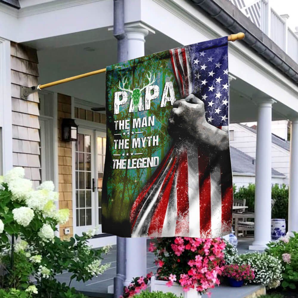 Flagwix, Gift For Dad, Gift For Grandpa, Hunting Flag, The Man, The Myth, The Legend Flag PSL282FSC