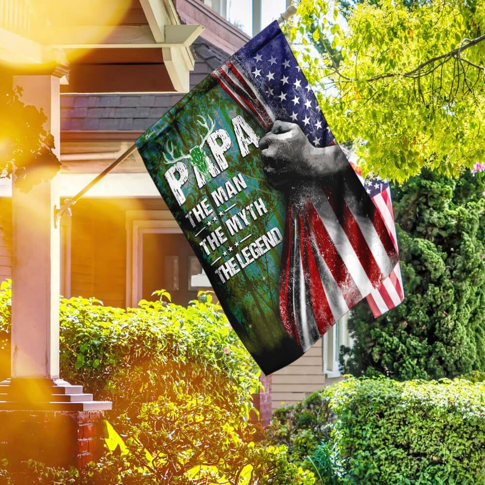 Flagwix, Gift For Dad, Gift For Grandpa, Hunting Flag, The Man, The Myth, The Legend Flag PSL282FSC
