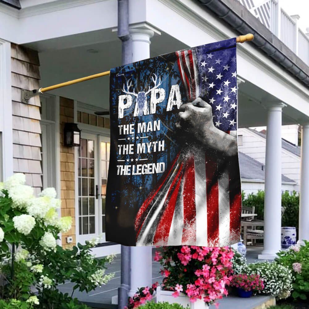 Flagwix, Gift For Dad, Gift For Grandpa, Hunting Flag, The Man, The Myth, The Legend Flag PSL282FSCv2