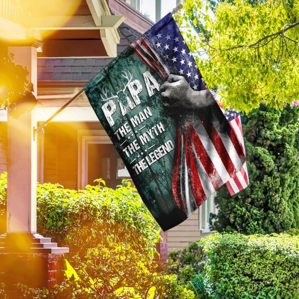Flagwix, Gift For Dad, Gift For Grandpa, Hunting Flag, The Man, The Myth, The Legend Flag PSL282FSCv3