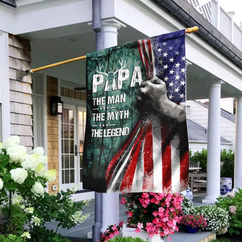 Flagwix, Gift For Dad, Gift For Grandpa, Hunting Flag, The Man, The Myth, The Legend Flag PSL282FSCv3