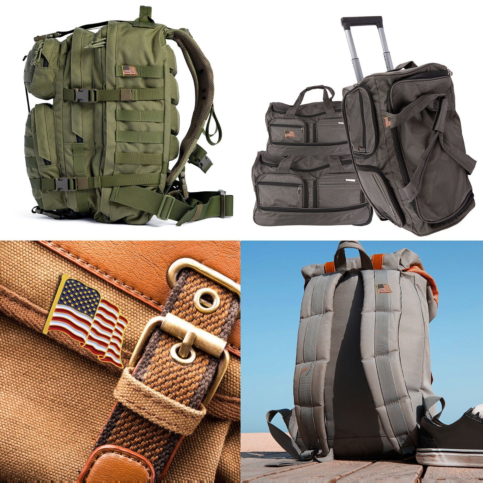 Flagwix American Flag Lapel Pin – US Flag Pins Patriotic – 1 Pin and 10 Pins