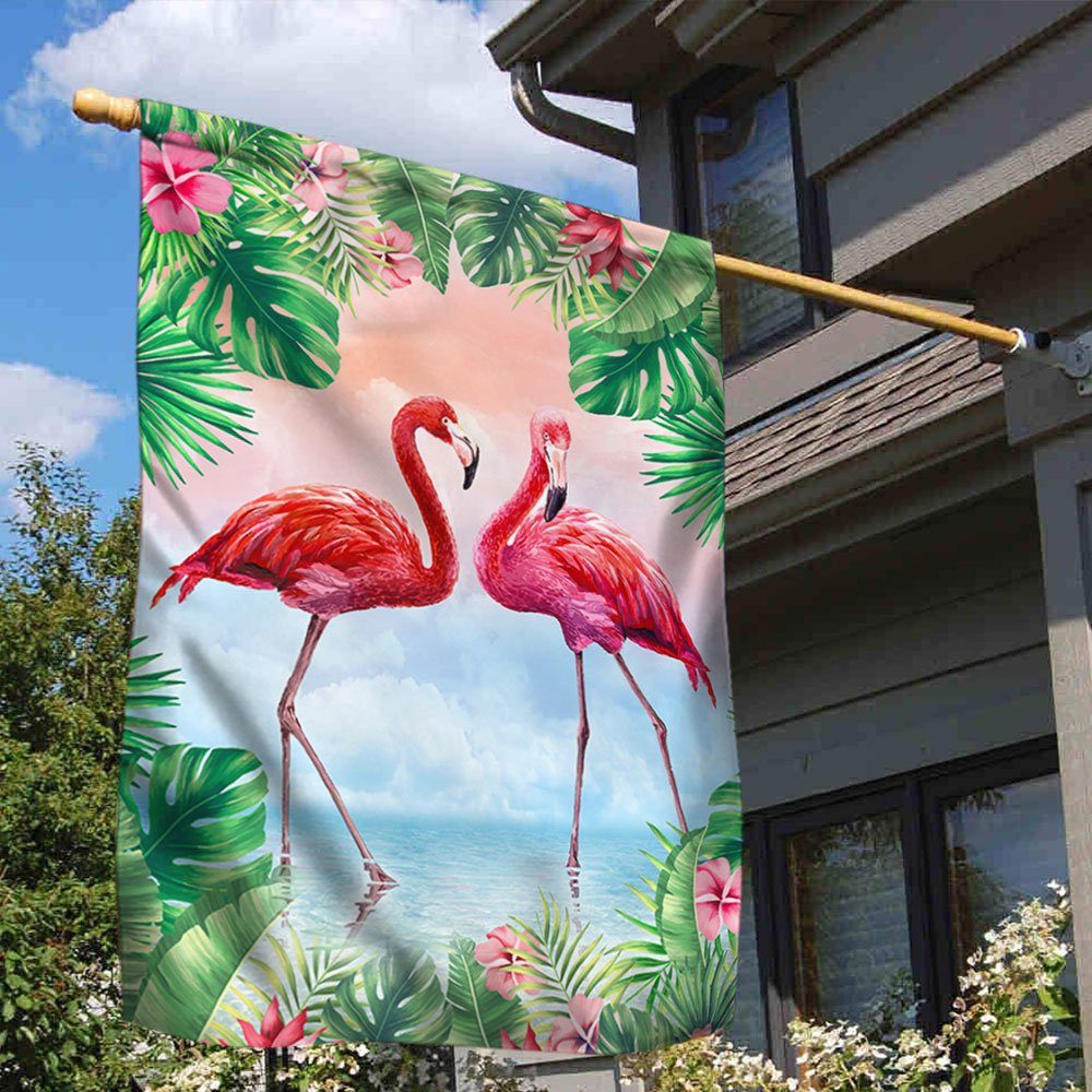 Flamingo Couple Flag QNN683F