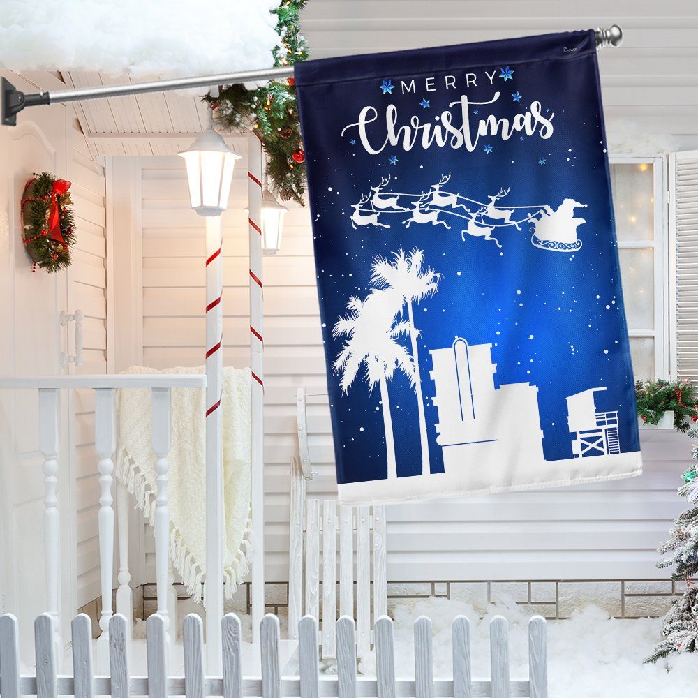 Florida Christmas Miami Flag Ho Ho Ho LNT794F
