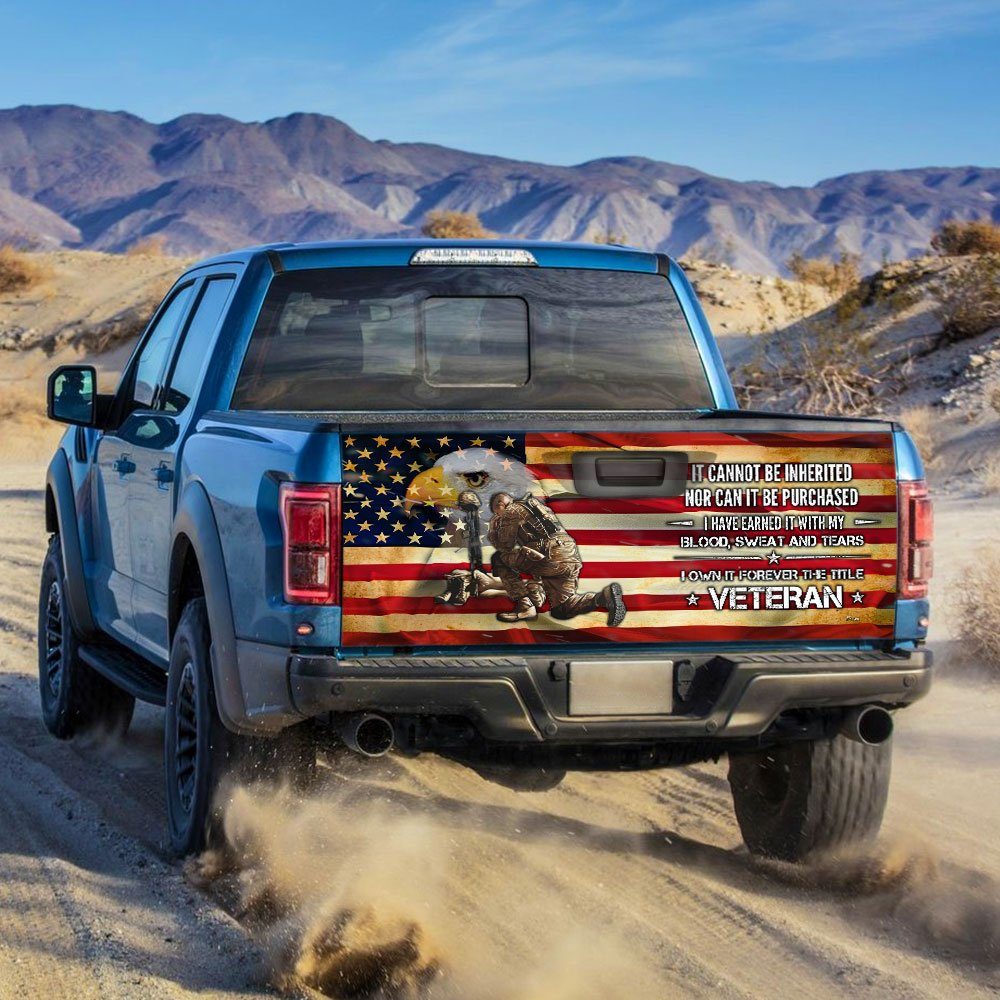 Forever The Title Veteran Truck Tailgate Decal Sticker Wrap