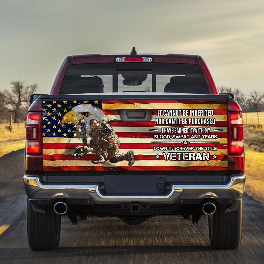 Forever The Title Veteran Truck Tailgate Decal Sticker Wrap