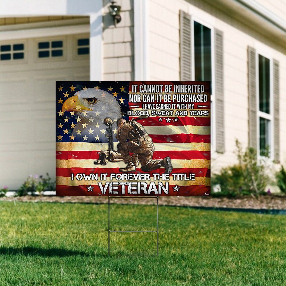 Forever The Title Veteran Yard Sign Forever The Title Veteran Yard Sign