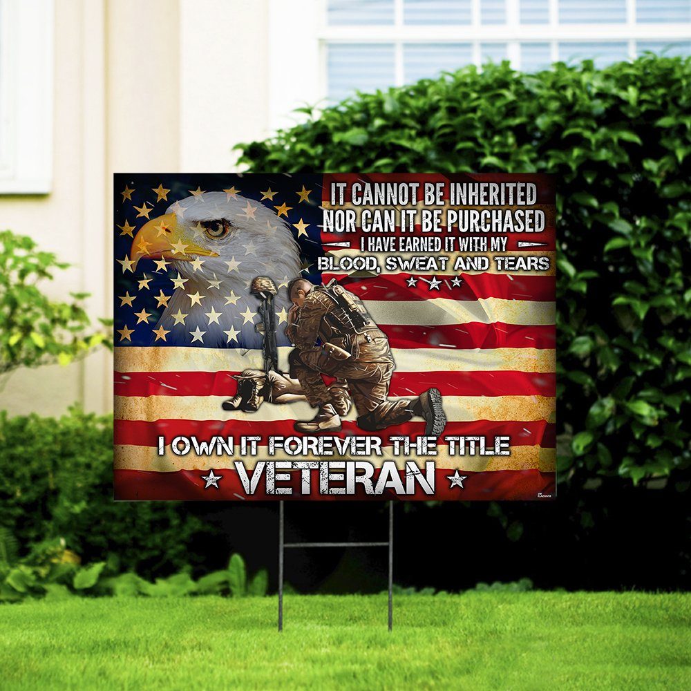 Forever The Title Veteran Yard Sign Forever The Title Veteran Yard Sign