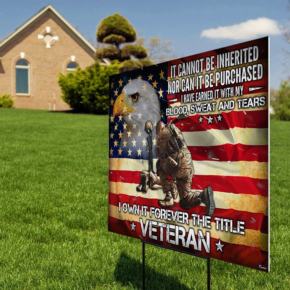 Forever The Title Veteran Yard Sign Forever The Title Veteran Yard Sign