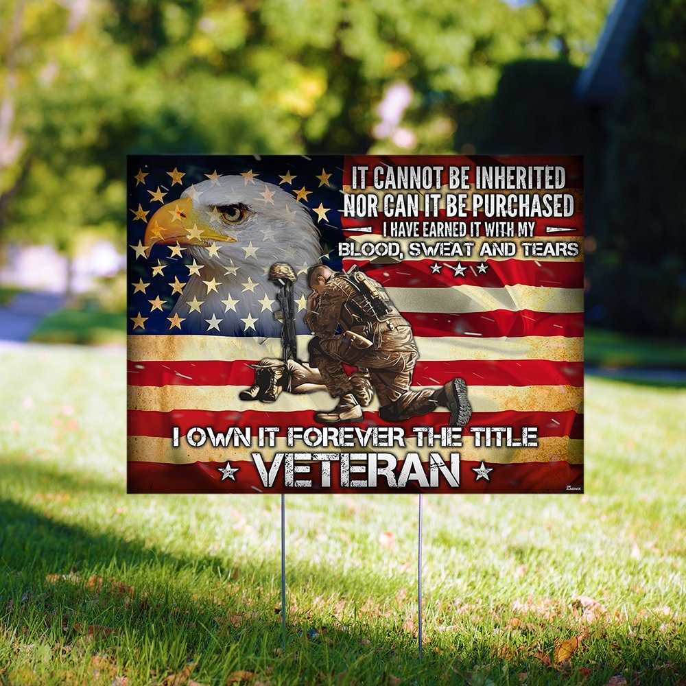 Forever The Title Veteran Yard Sign Forever The Title Veteran Yard Sign