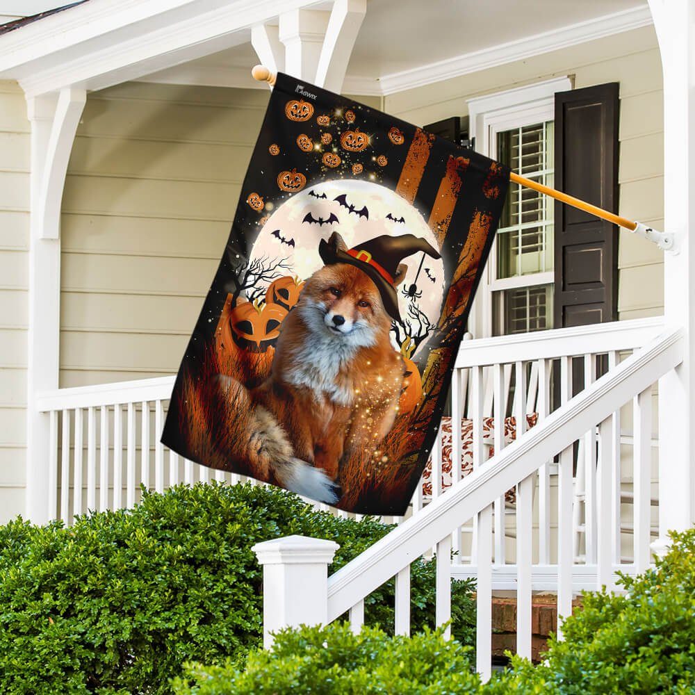 Fox Happy Halloween Flag