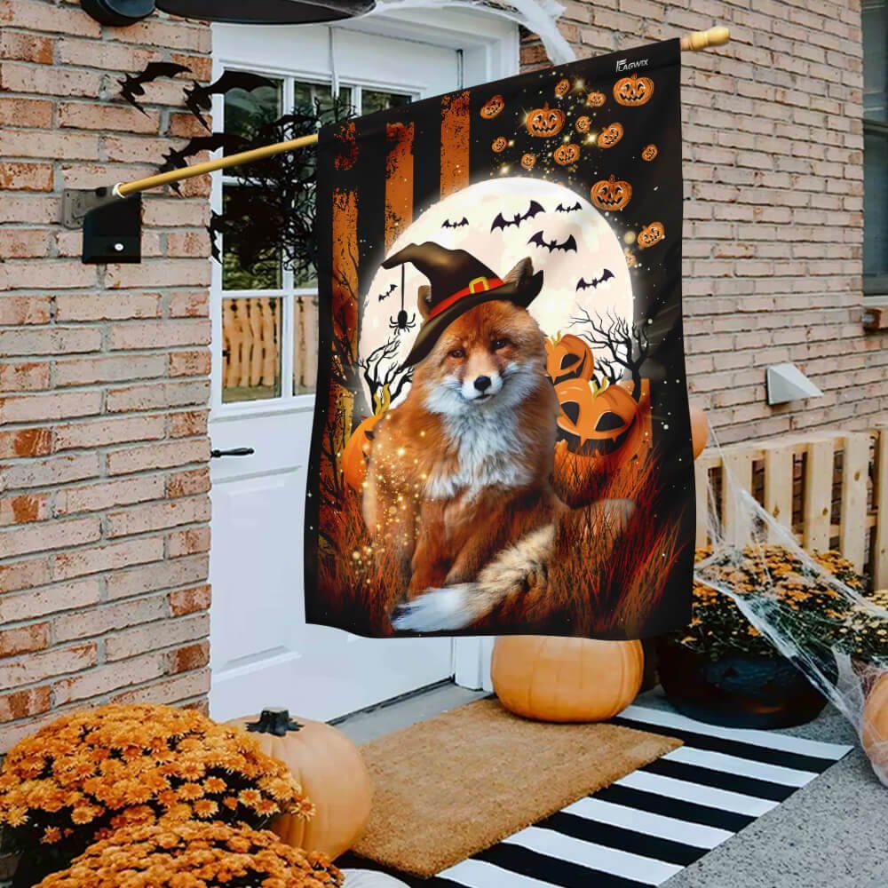 Fox Happy Halloween Flag