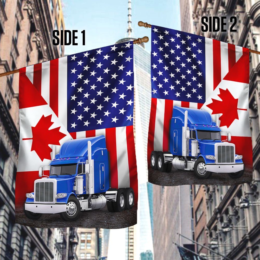 Freedom Convoy 2022 Flag, Truckers For Freedom, Canadian Trucker, Canadian American Flag QNN703F