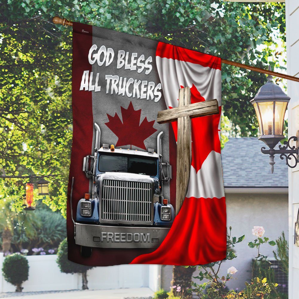 Freedom Convoy 2022 Flag God Bless All Truckers BNL499F