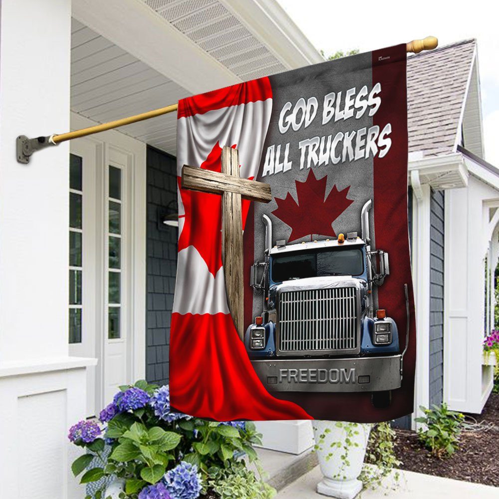 Freedom Convoy 2022 Flag God Bless All Truckers BNL499F