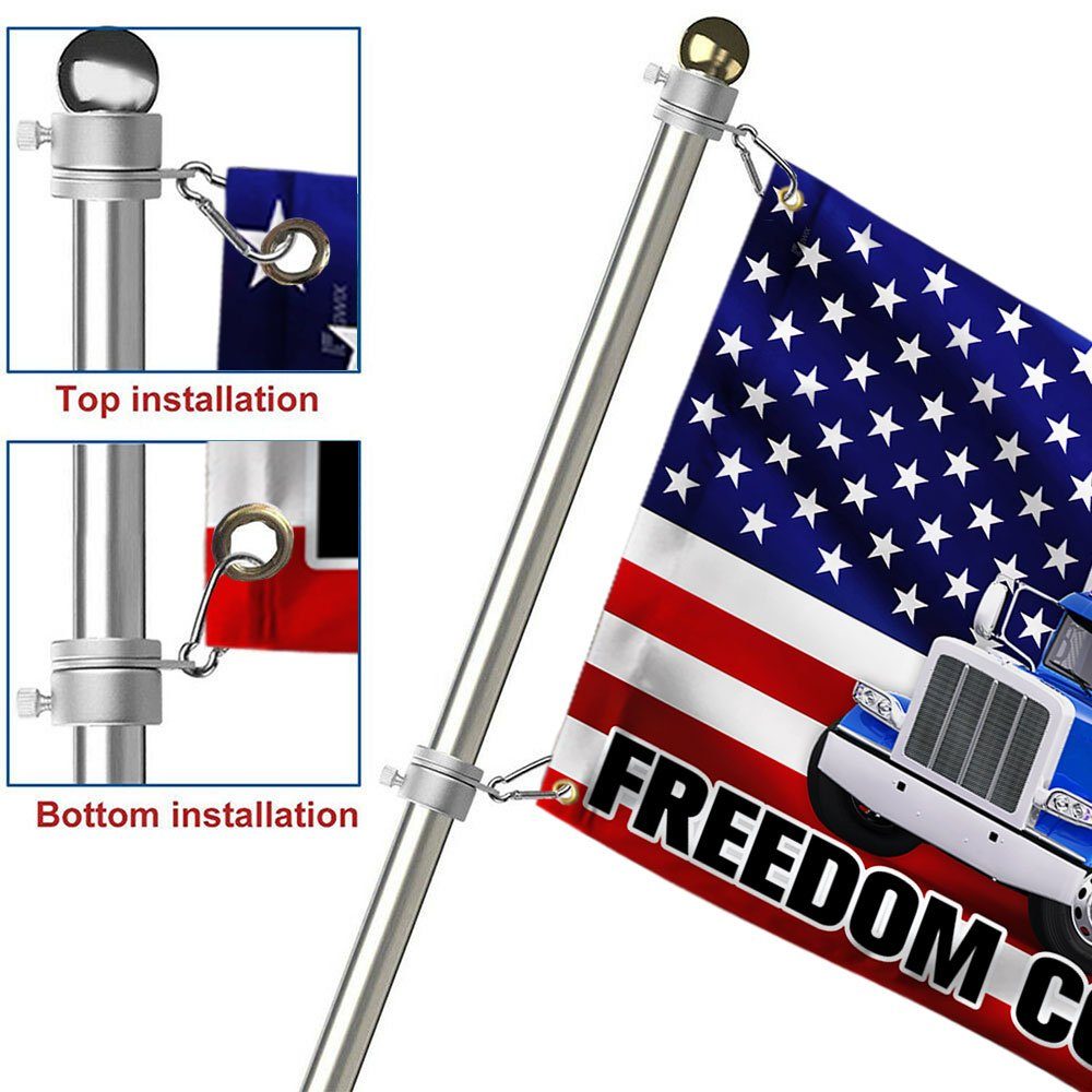 Freedom Convoy 2022 Grommet Flag, Truckers For Freedom, Canadian Trucker, Mandate Freedom, Thank You Truckers, Canadian American Flag QNN703GFv1 Freedom Convoy 2022 Grommet Flag, Truckers For Freedom, Canadian Trucker, Mandate Freedom, Thank You Truckers, Canadian American Flag QNN703GFv1