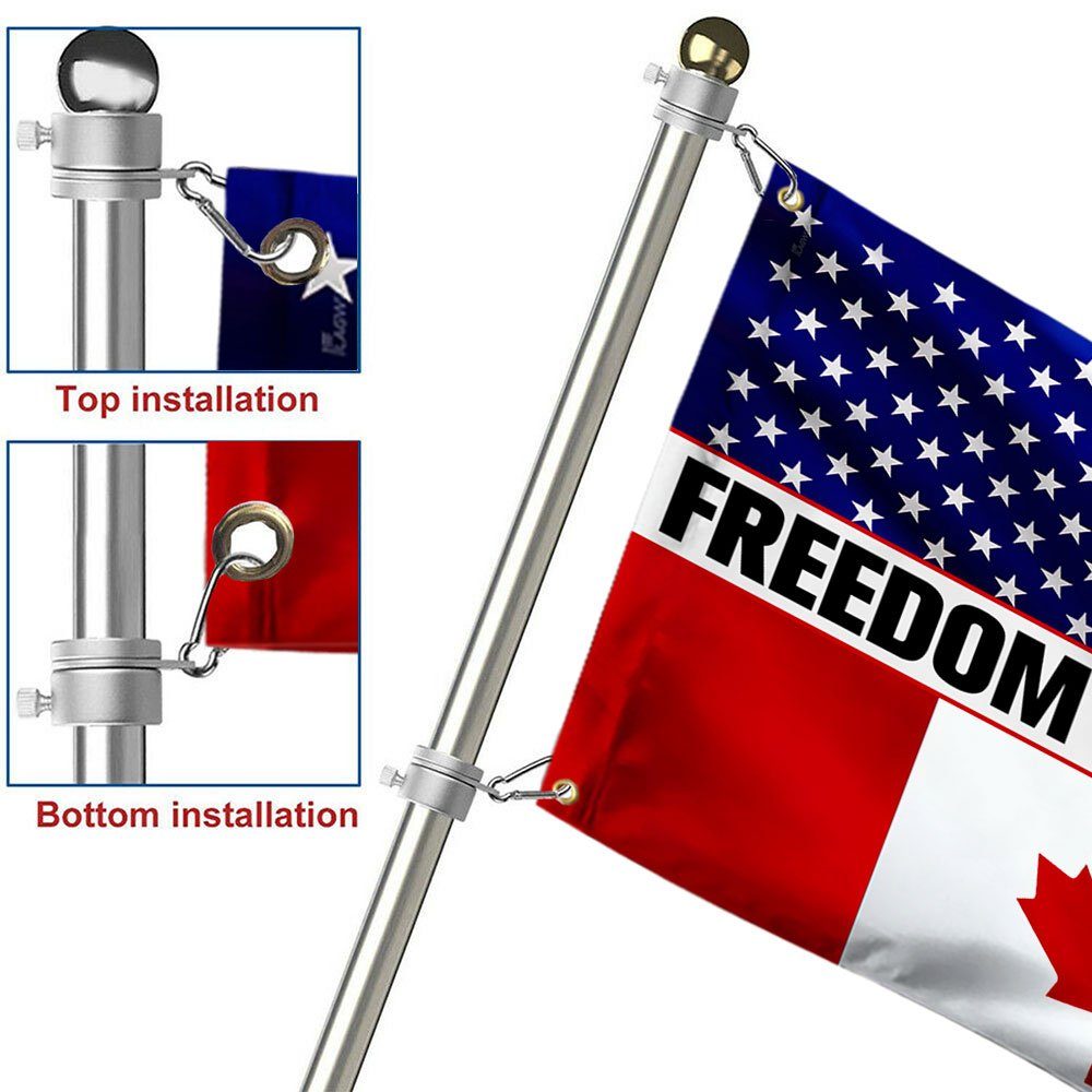Freedom Convoy 2022 Grommet Flag, Truckers For Freedom, Mandate Freedom, Canadian American Grommet Flag QNN702GFv1