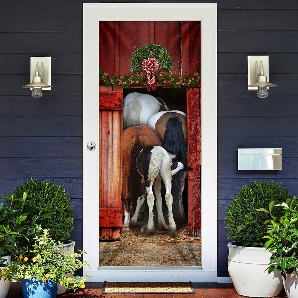 Funny Family Horse 2 Door Cover